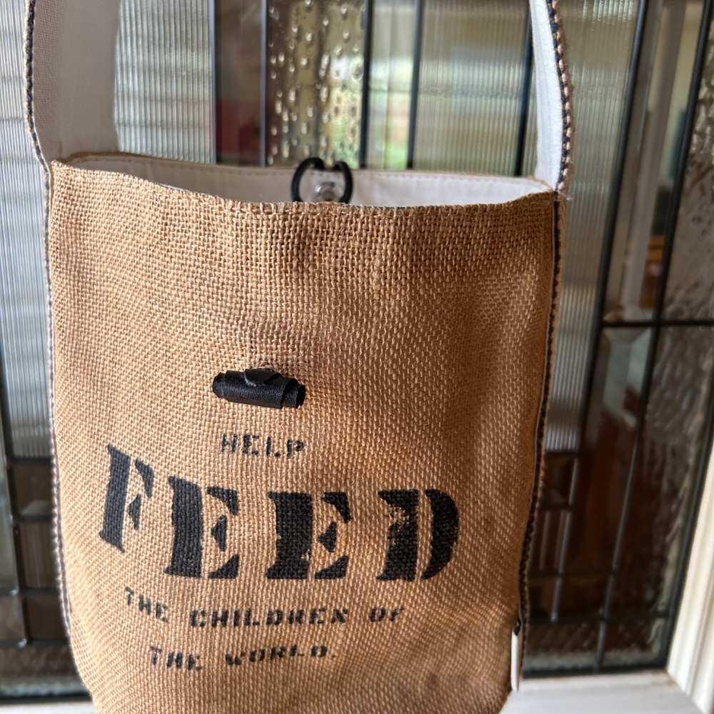 Feed Projects- FEED 50 Burlap Crossbody Bag